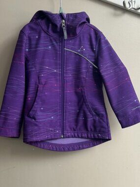 💜🌧️ Paradox Kids Softshell Jacket – Fleece Lined – Purple – XS (4–5) 🌧️💜